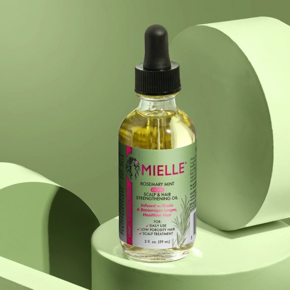 Dầu dưỡng tóc dài cho da đầu Mielle Rosemary Mint Light Scalp & Hair Strengthening Oil